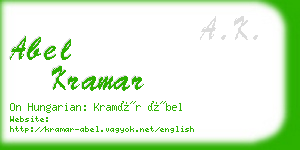 abel kramar business card